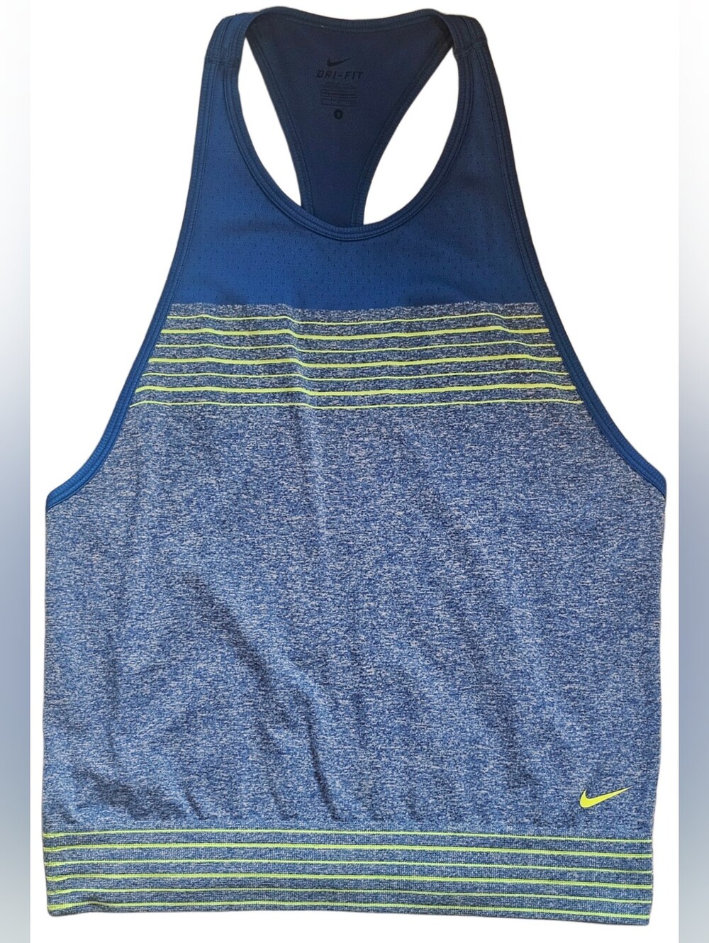 Nike Dri-Fit Knit Loose Fit Seamless Women's Training Tank Top Neon Volt EUC S